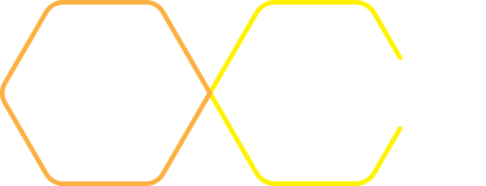 Logomarca FabriCasella - Vazado cores para fundo preto
